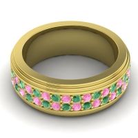 Men's Prong-Set Double Row 8mm Band