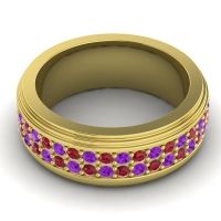 Men's Prong-Set Double Row 8mm Band