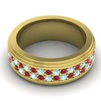 Men's Prong-Set Double Row 8mm Band