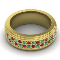 Men's Prong-Set Double Row 8mm Band