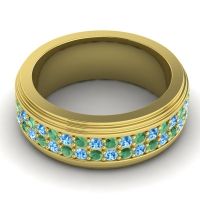 Men's Prong-Set Double Row 8mm Band