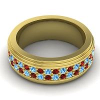 Men's Prong-Set Double Row 8mm Band