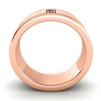 Men's Grooved Gemstone 8mm Band