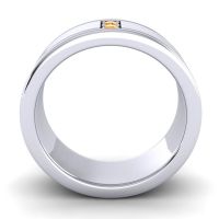 Men's Grooved Gemstone 8mm Band