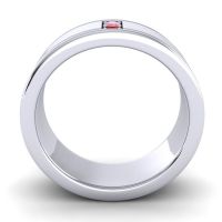 Men's Grooved Gemstone 8mm Band