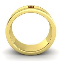 Men's Grooved Gemstone 8mm Band