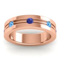 Men's Grooved Bezel Set 6mm Band