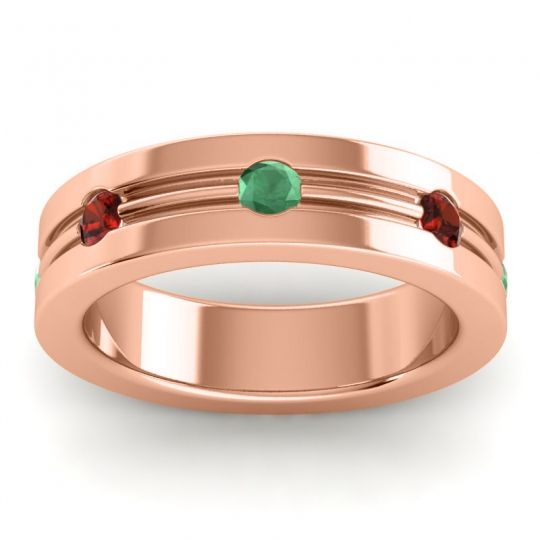 Men's Grooved Bezel Set 6mm Band