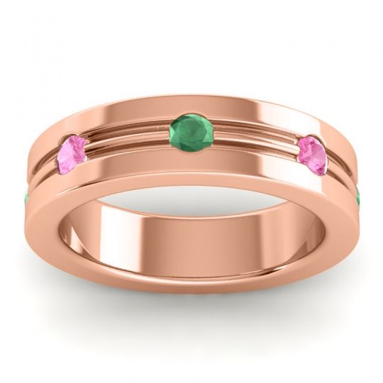 Men's Grooved Bezel Set 6mm Band