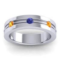 Men's Grooved Bezel Set 6mm Band