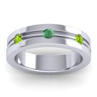 Men's Grooved Bezel Set 6mm Band