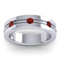 Men's Grooved Bezel Set 6mm Band