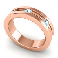 Men's Grooved Bezel Set 6mm Band