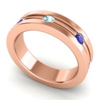 Men's Grooved Bezel Set 6mm Band