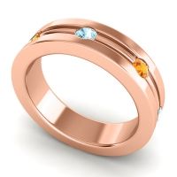 Men's Grooved Bezel Set 6mm Band