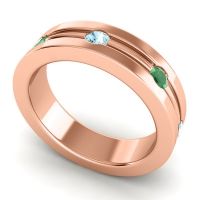 Men's Grooved Bezel Set 6mm Band
