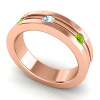 Men's Grooved Bezel Set 6mm Band