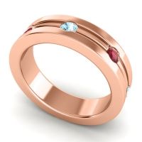 Men's Grooved Bezel Set 6mm Band