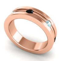 Men's Grooved Bezel Set 6mm Band