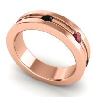Men's Grooved Bezel Set 6mm Band