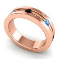 Men's Grooved Bezel Set 6mm Band
