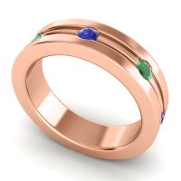 Men's Grooved Bezel Set 6mm Band