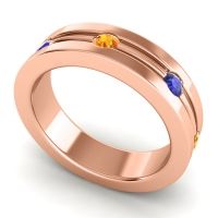 Men's Grooved Bezel Set 6mm Band