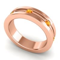 Men's Grooved Bezel Set 6mm Band