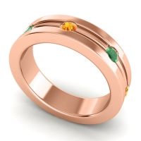 Men's Grooved Bezel Set 6mm Band