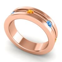Men's Grooved Bezel Set 6mm Band