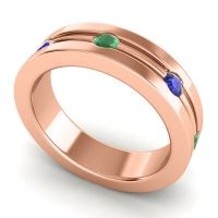 Men's Grooved Bezel Set 6mm Band