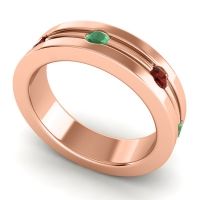 Men's Grooved Bezel Set 6mm Band