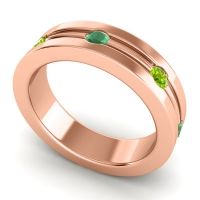 Men's Grooved Bezel Set 6mm Band