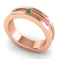 Men's Grooved Bezel Set 6mm Band