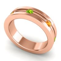 Men's Grooved Bezel Set 6mm Band