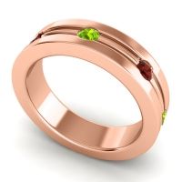 Men's Grooved Bezel Set 6mm Band