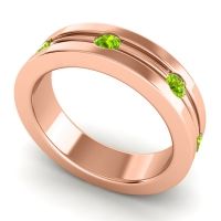 Men's Grooved Bezel Set 6mm Band