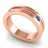 Men's Grooved Bezel Set 6mm Band