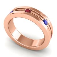 Men's Grooved Bezel Set 6mm Band