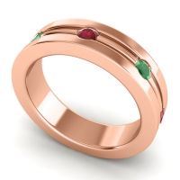 Men's Grooved Bezel Set 6mm Band
