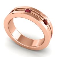 Men's Grooved Bezel Set 6mm Band