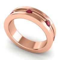 Men's Grooved Bezel Set 6mm Band