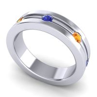 Men's Grooved Bezel Set 6mm Band