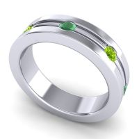 Men's Grooved Bezel Set 6mm Band