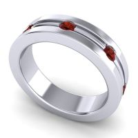 Men's Grooved Bezel Set 6mm Band