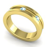 Men's Grooved Bezel Set 6mm Band