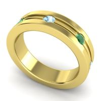 Men's Grooved Bezel Set 6mm Band