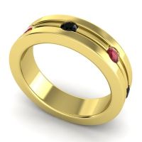 Men's Grooved Bezel Set 6mm Band