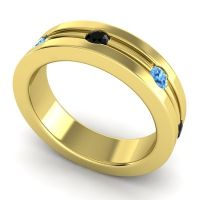 Men's Grooved Bezel Set 6mm Band