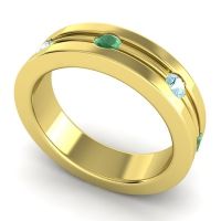 Men's Grooved Bezel Set 6mm Band